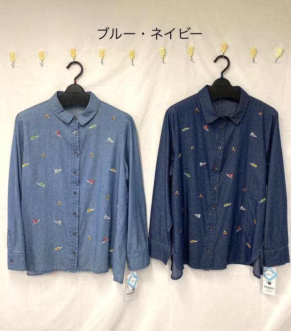 デニムブラウス