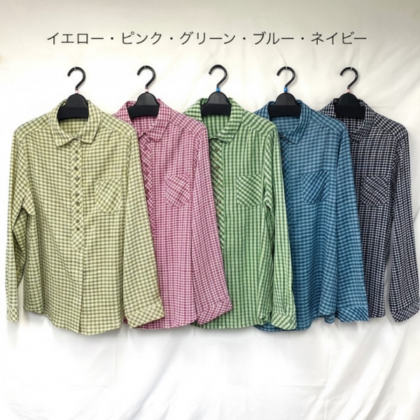 ギンガムブラウス