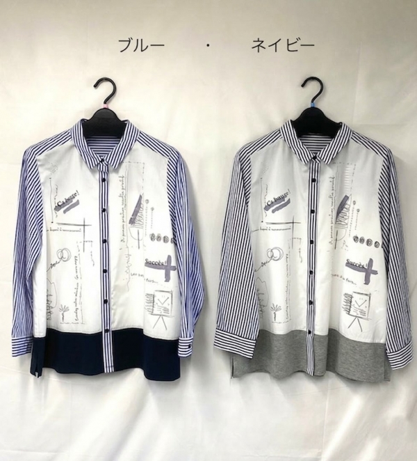 プリントブラウス